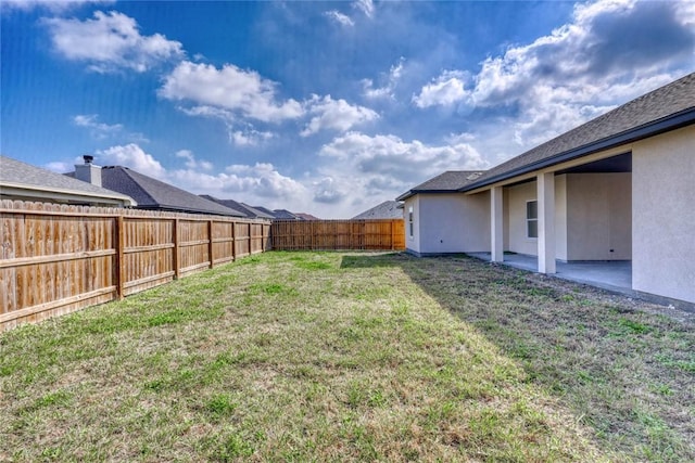 view of yard with a patio