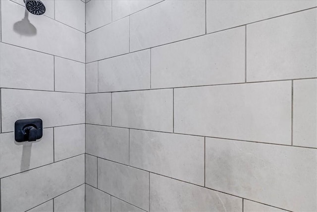 room details with a tile shower