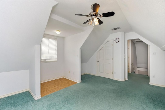 8101 Mt Zion, Corpus Christi, TX 78413 - bonus room featuring carpet flooring, vaulted ceiling, and ceiling fan
