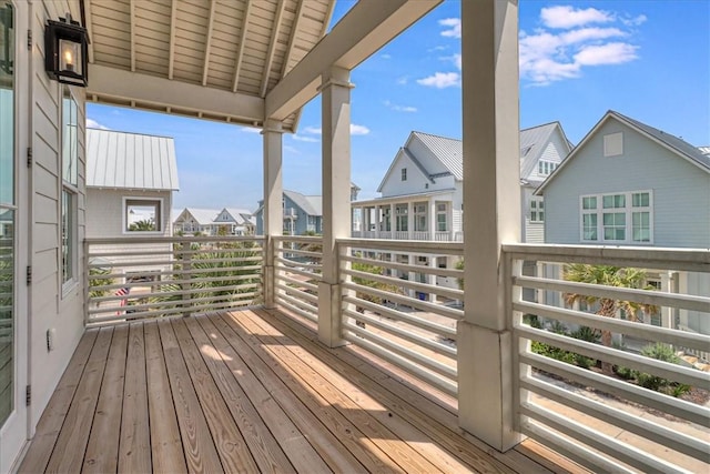 206 Lakeshore St, Port Aransas, TX 78373 - wooden deck with a residential view