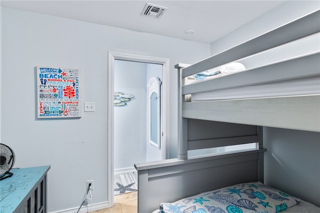 view of tiled bedroom