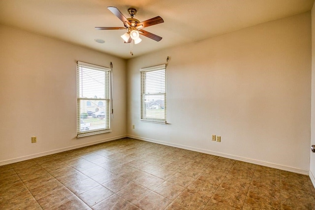 empty room with ceiling fan