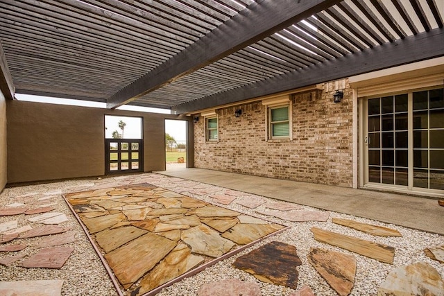 view of patio with a pergola