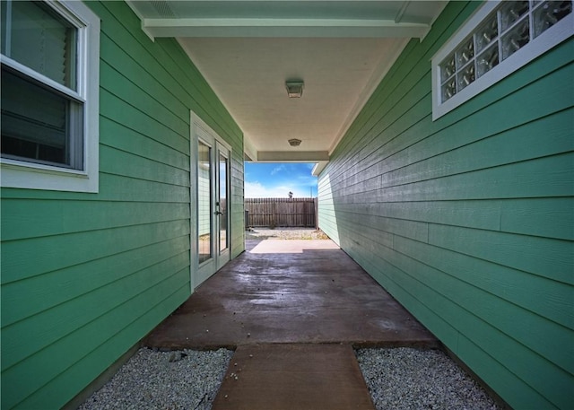 view of patio / terrace with fence