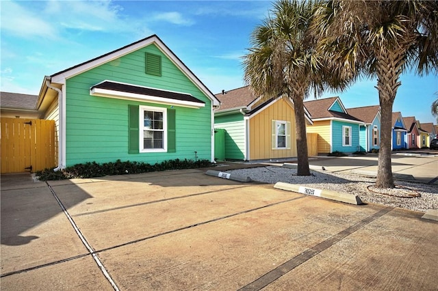 view of front of property with fence