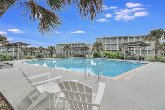 view of pool with a patio area