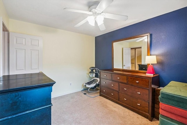 4537 Silver Hollow Dr, Corpus Christi, TX 78413 - bedroom with carpet and a ceiling fan