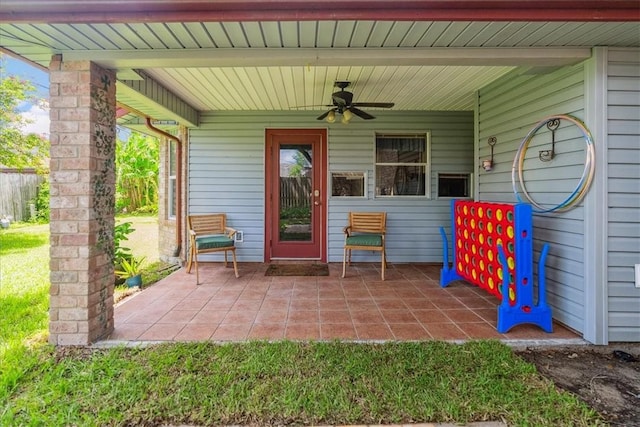 4537 Silver Hollow Dr, Corpus Christi, TX 78413 - view of patio / terrace featuring ceiling fan