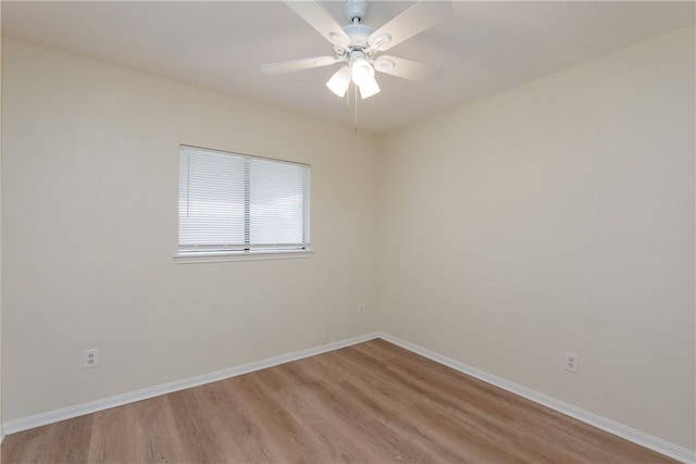 6117 Camwood Dr, Corpus Christi, TX 78415 - spare room with light wood-type flooring, baseboards, and ceiling fan