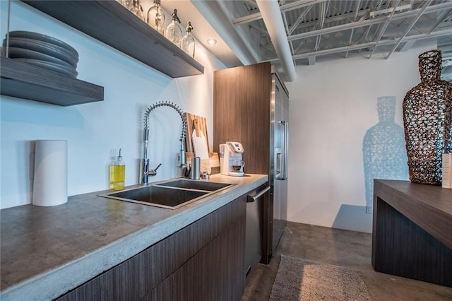 kitchen with sink and dishwasher