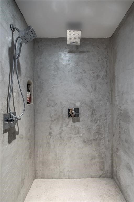 bathroom with a shower