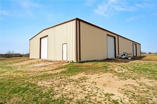 view of outdoor structure featuring a garage