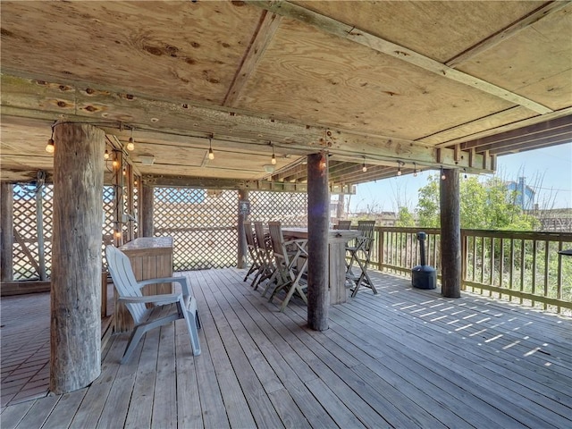 view of wooden terrace