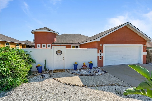 view of front of home featuring a garage