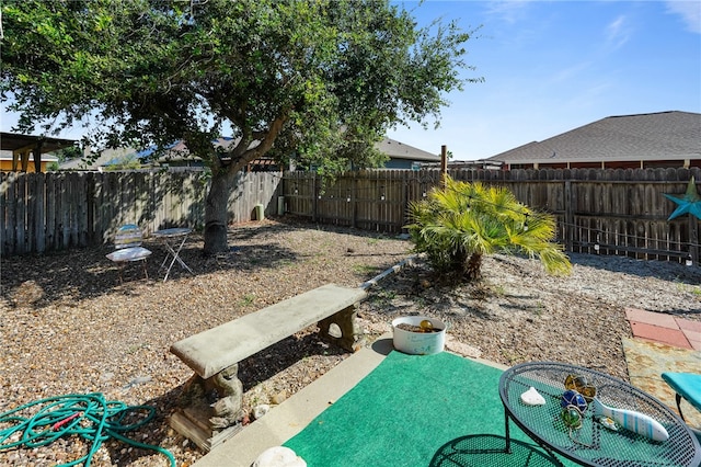 view of yard featuring a patio area