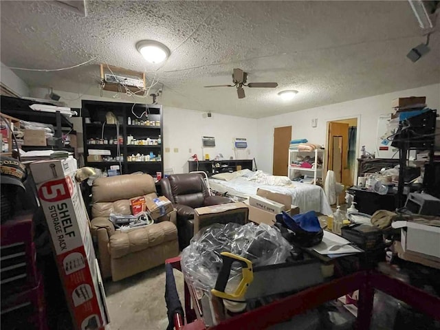 1318 Meadowlane Dr, Corpus Christi, TX 78412 - miscellaneous room featuring concrete flooring and a ceiling fan