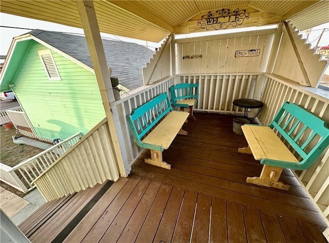 view of wooden deck