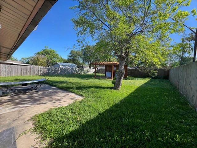 view of yard with a patio