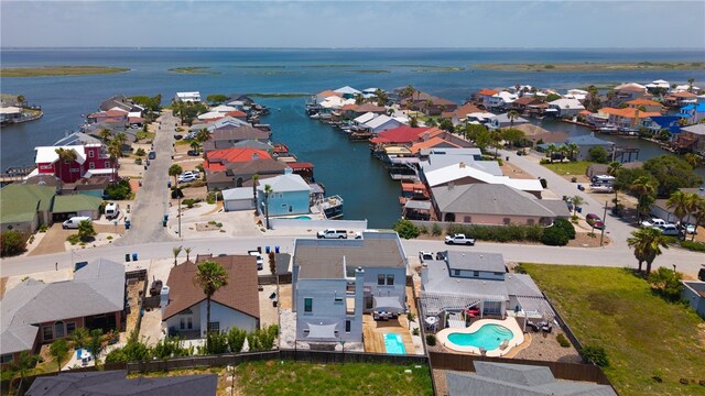15130 Reales Dr, Corpus Christi, TX 78418 - aerial perspective of suburban area with a nearby body of water