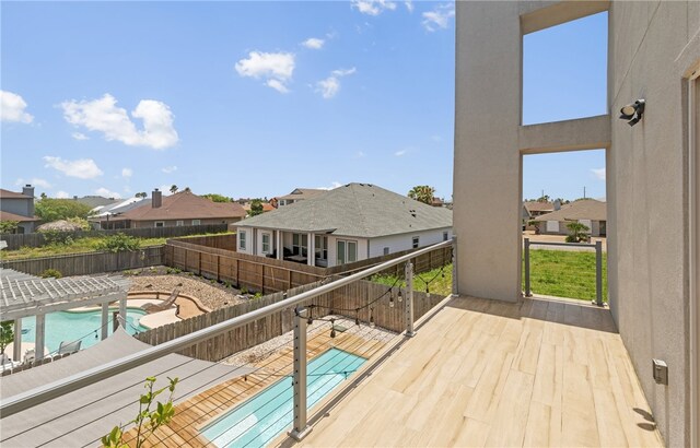 15130 Reales Dr, Corpus Christi, TX 78418 - wooden deck featuring a residential view and a fenced backyard