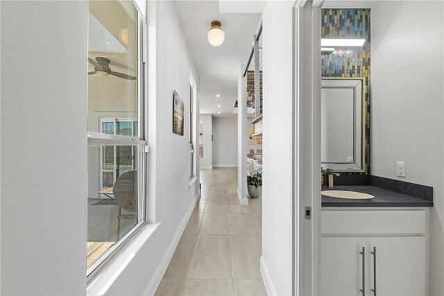 15130 Reales Dr, Corpus Christi, TX 78418 - corridor featuring light tile patterned floors and recessed lighting
