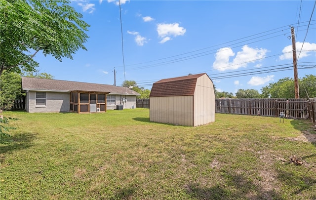 5302 Bonham St, Corpus Christi, TX 78415 - view of yard featuring a sunroom and central air condition unit