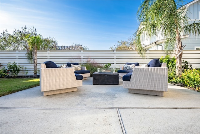 view of patio / terrace with an outdoor hangout area