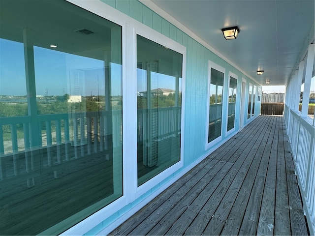 exterior space with a water view