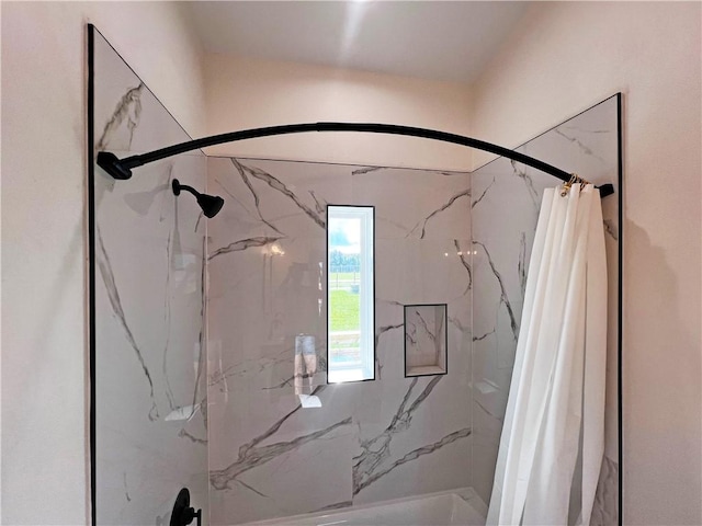 interior details featuring walk in shower