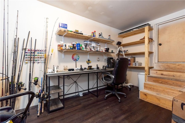 office featuring wood finished floors