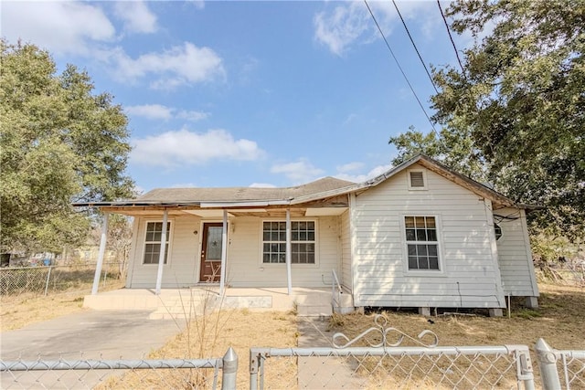 view of front of home with a porch