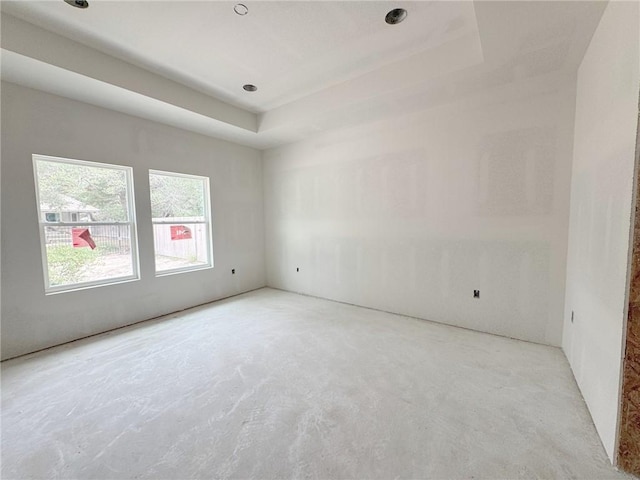 101 Broad Oak Dr, Rockport, TX 78382 - empty room with a raised ceiling and concrete floors