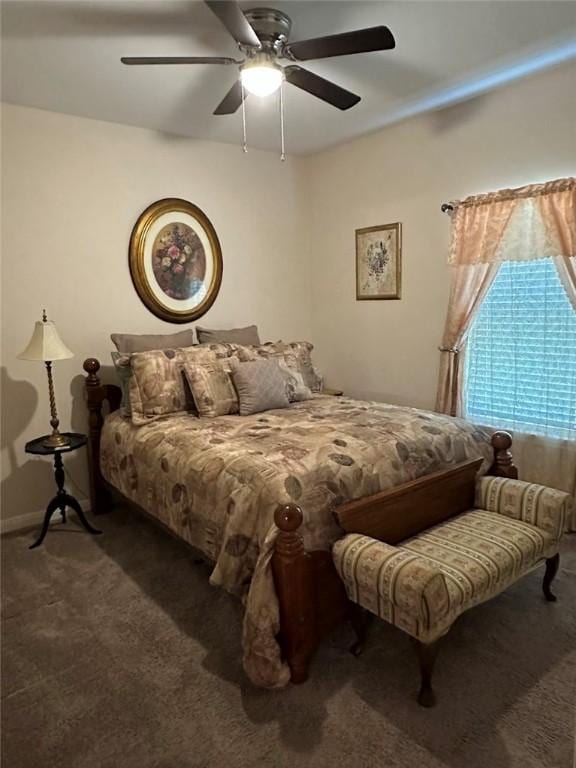 803 Molina St, Robstown, TX 78380 - bedroom with carpet floors and a ceiling fan