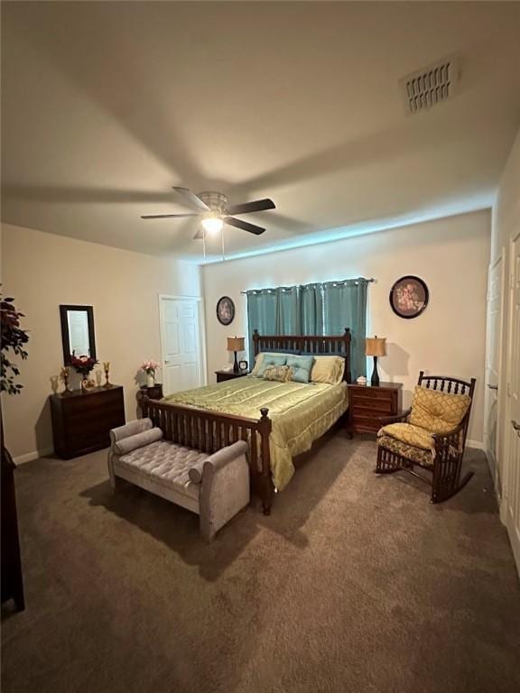 803 Molina St, Robstown, TX 78380 - bedroom with carpet floors, ceiling fan, and baseboards
