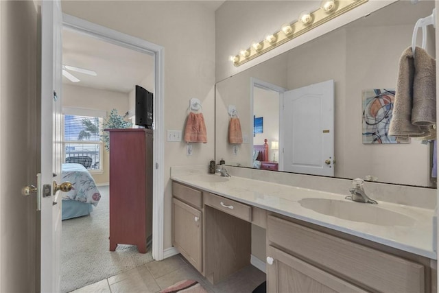 14901 Windward Dr Unit 704, Corpus Christi, TX 78418 - bathroom featuring double vanity, connected bathroom, and a sink