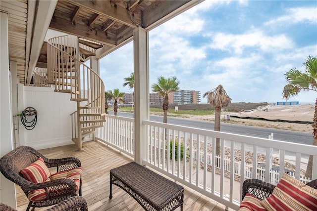 14901 Windward Dr Unit 704, Corpus Christi, TX 78418 - balcony with covered porch and stairs