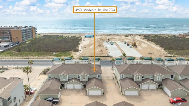 14901 Windward Dr Unit 704, Corpus Christi, TX 78418 - bird's eye view featuring a residential view and a water view