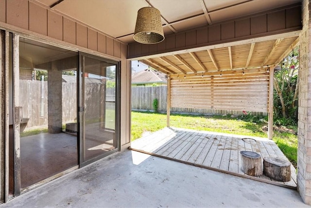 doorway featuring concrete floors