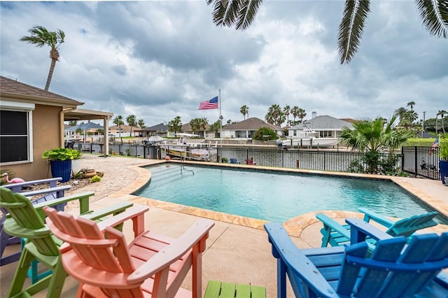 913 Pompano Dr, Aransas Pass, TX 78336 - view of swimming pool with a patio and a residential view