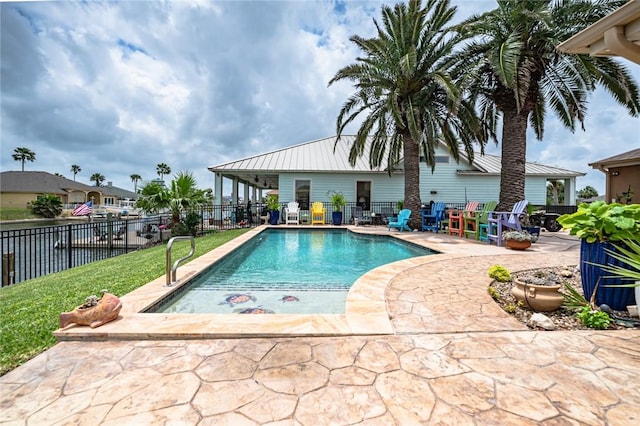 913 Pompano Dr, Aransas Pass, TX 78336 - view of swimming pool with a patio area