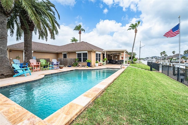 913 Pompano Dr, Aransas Pass, TX 78336 - view of swimming pool featuring a patio