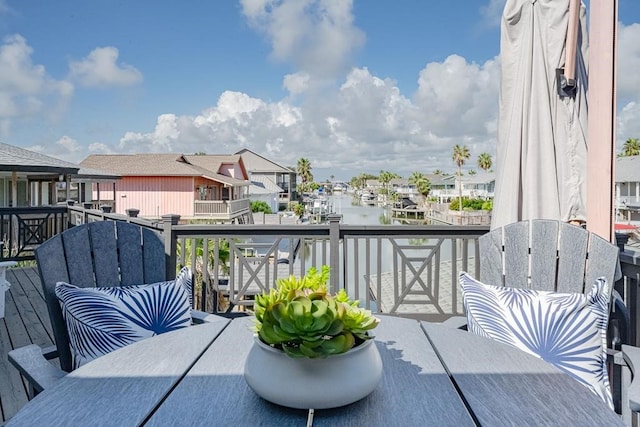 balcony with a residential view