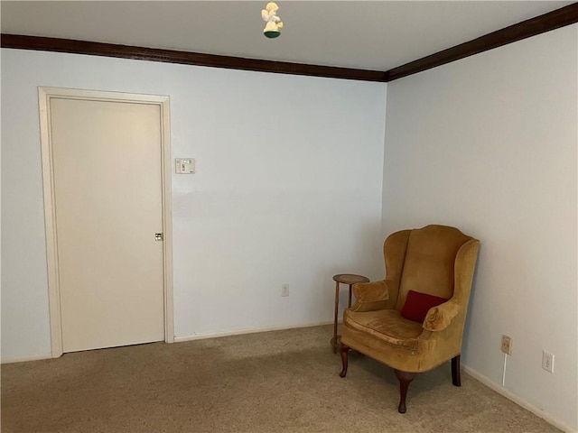 5218 Wooldridge Rd, Corpus Christi, TX 78413 - sitting room featuring ornamental molding and carpet