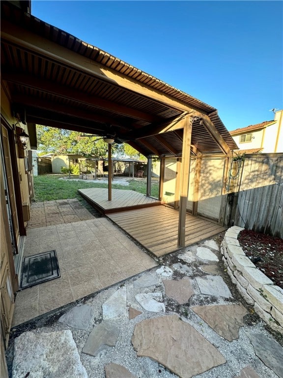 view of patio / terrace with a deck