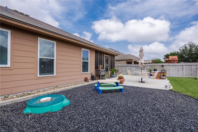 6005 Tapestry Dr, Corpus Christi, TX 78414 - rear view of house featuring a patio and fence