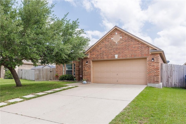 6005 Tapestry Dr, Corpus Christi, TX 78414 - view of front of home featuring brick siding, a garage, and driveway