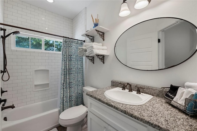 2013 Tule Park Dr, Rockport, TX 78382 - full bathroom featuring shower / tub combo with curtain and vanity