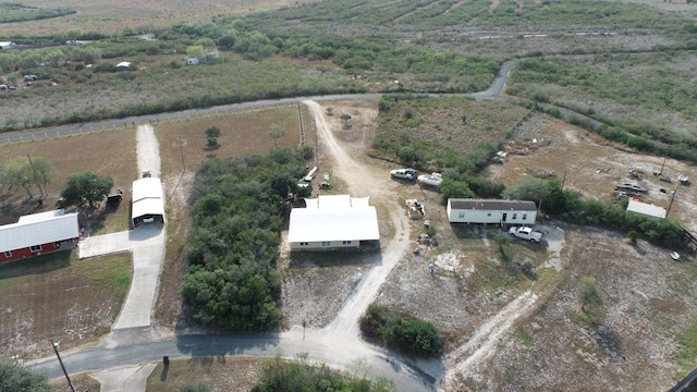 aerial view featuring a rural view