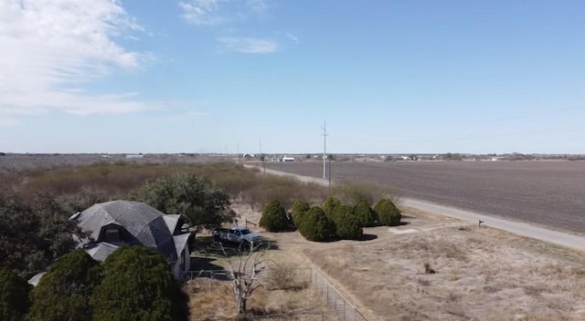 view of road featuring a rural view