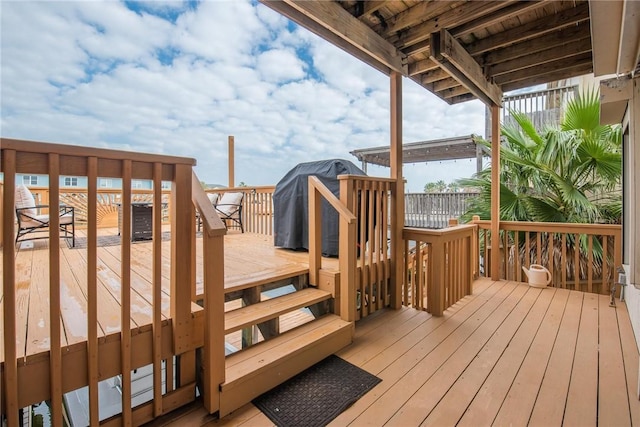 view of wooden deck